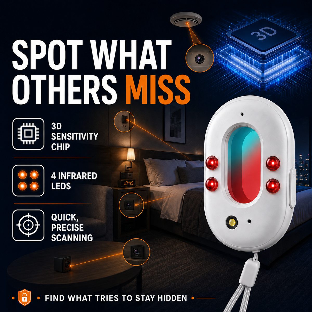 Compact Infrared High-Sensitivity Camera Detector📹🚨