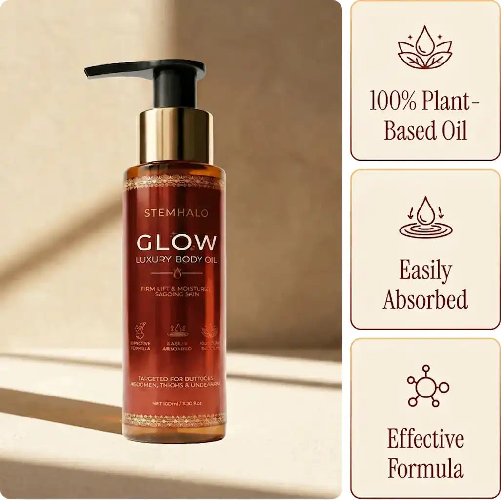 Stemhalo Glow Body Oil | Firm, Tighten & Brighten Sagging Body Skin