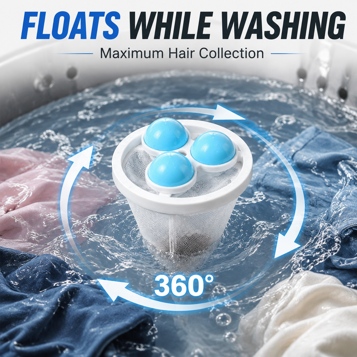 🐾 3-Pack  Floating Pet Hair Laundry Filter Bags | Reusable Lint Catcher