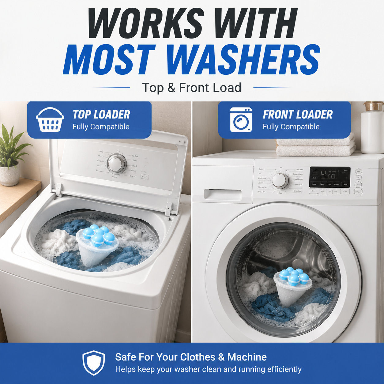 🐾 3-Pack  Floating Pet Hair Laundry Filter Bags | Reusable Lint Catcher