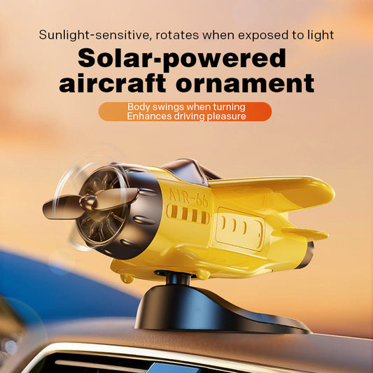 🔥Solar powered airplane shaped car ornaments