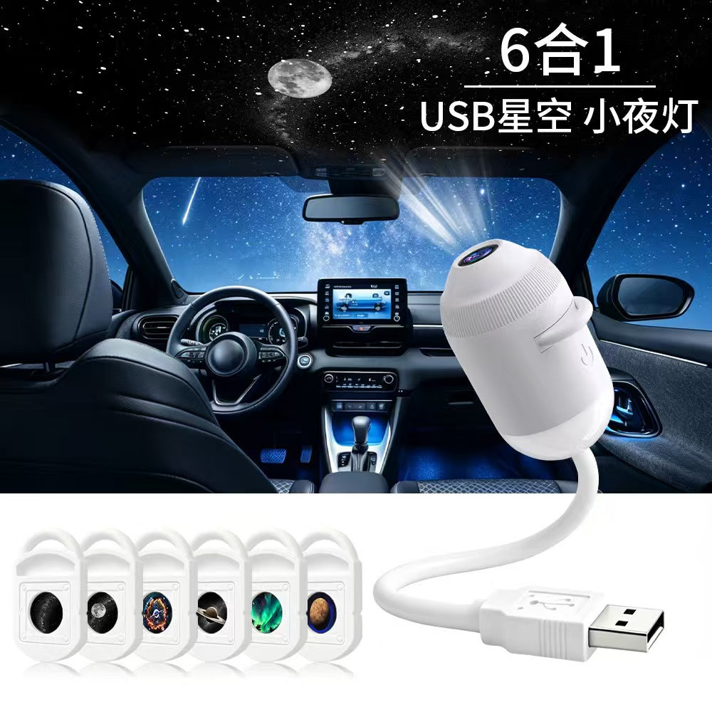 💡🌃2-in-1 Galaxy Star Projector USB Night Light for Indoor Decor