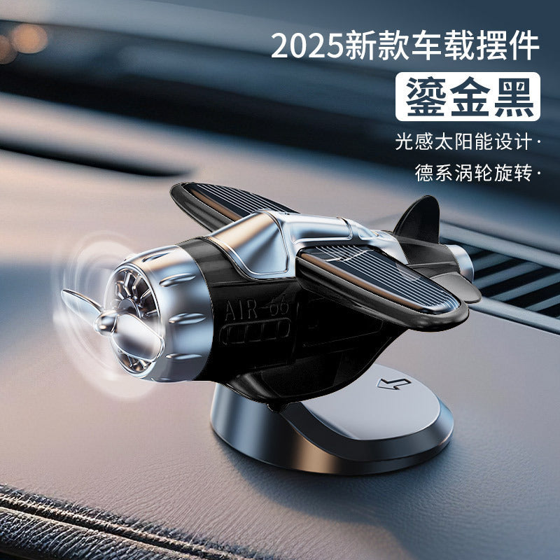 🔥Solar powered airplane shaped car ornaments
