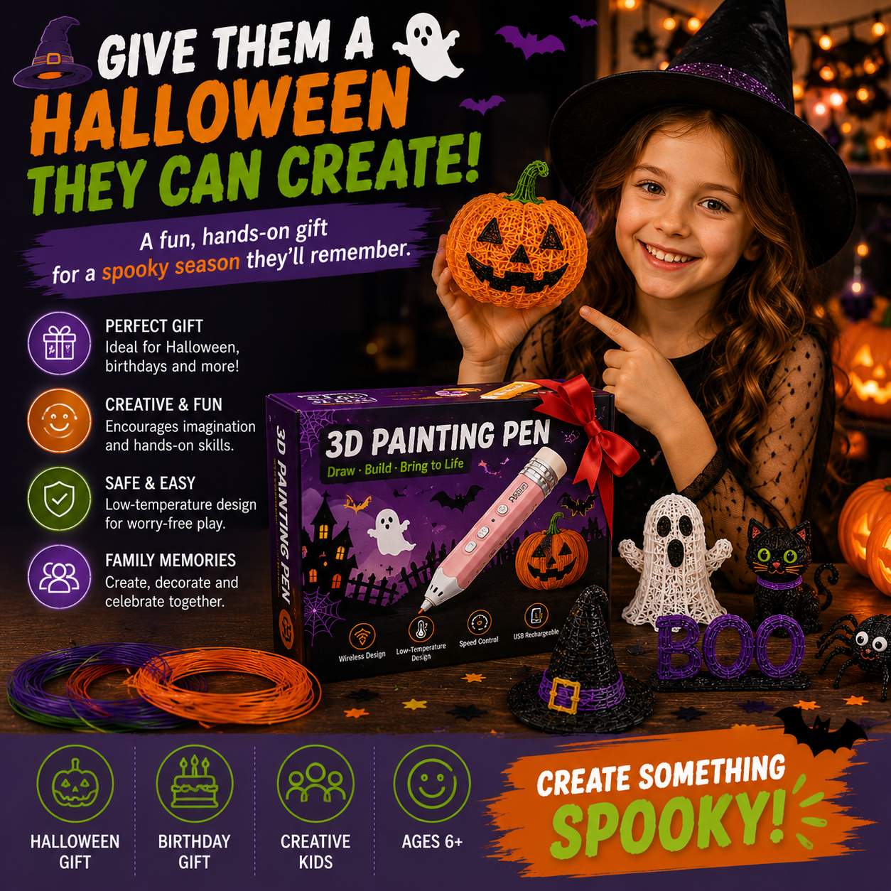 🎃 3D Magic Drawing Pen™ Turn Imagination Into Real 3D Creations