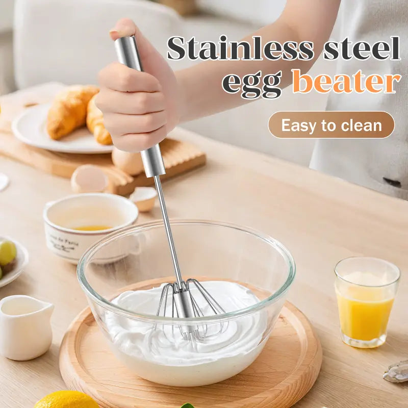 🔥Stainless Steel Hand-Push Rotary Whisk