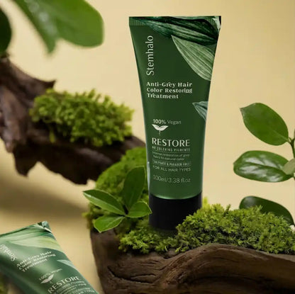 Stemhalo Anti Grey Restoring Treatment | Reverse Greys, Repair Dry Hair & Grow New Dark Hair
