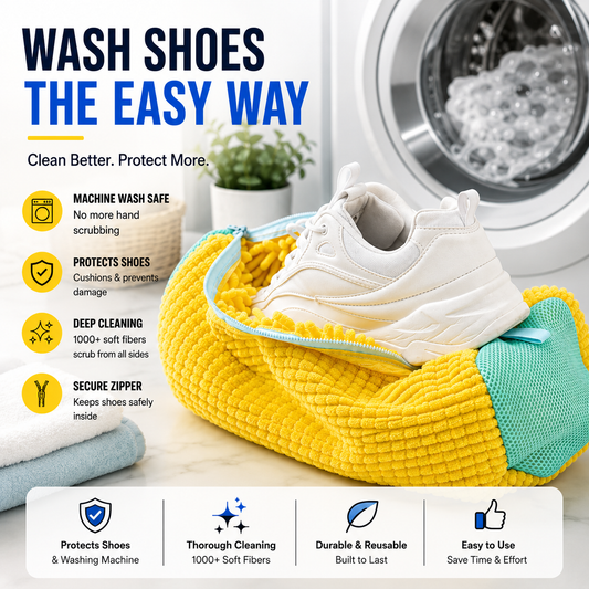 No-Scrub Shoe Washing Bag – Clean & Protect Your Sneakers In The Washing Machine