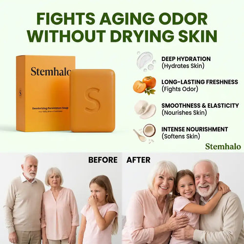 Stemhalo Deodorizing Persimmon Soap |Target Age-Related Skin Odor At The Source