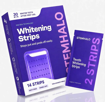 Stemhalo™🔥V34 Purple Whitening Strips, Instant Yellow Teeth Brightening