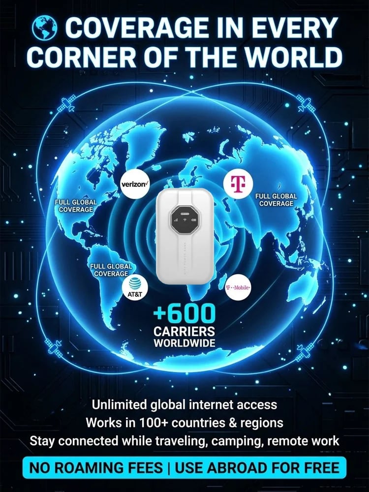 🎁 Special Price $37.99 📶 Portable WiFi Hotspot – Power On & Stay Connected