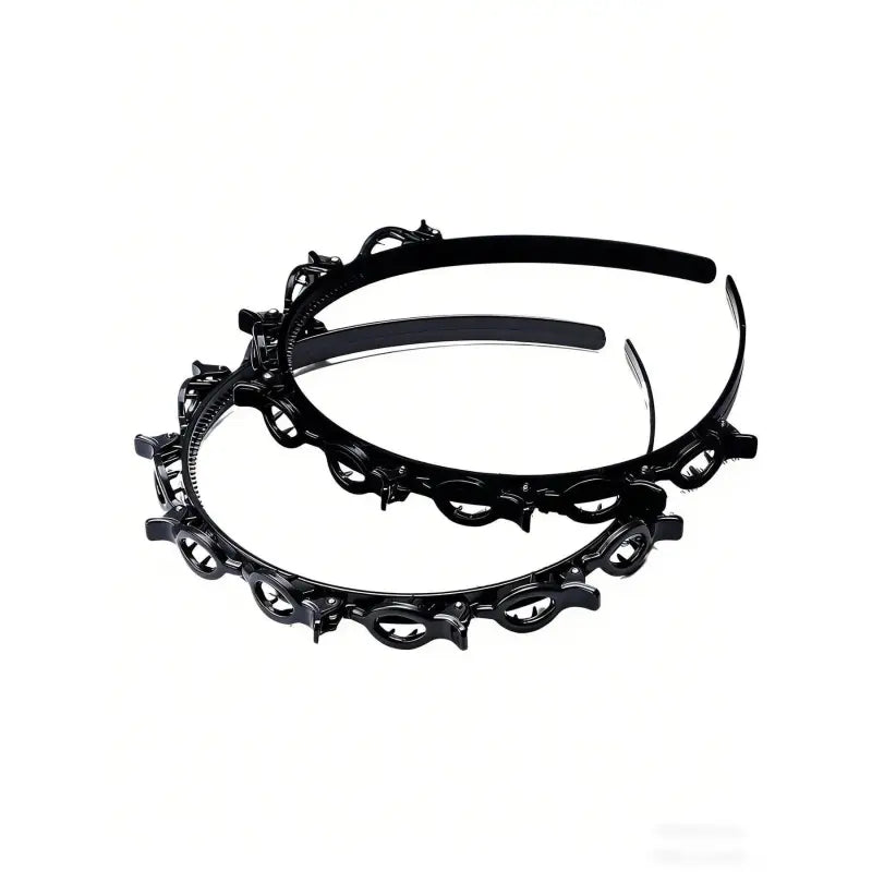 2PCS Hair Styling Headband with Built-In Clips
