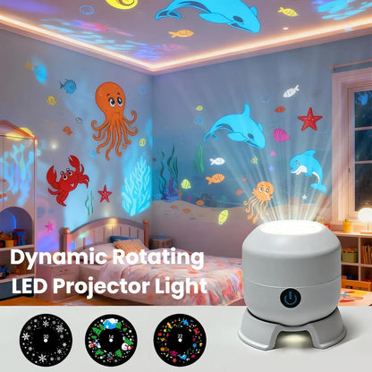 Dynamic Rotating LED Projector Light