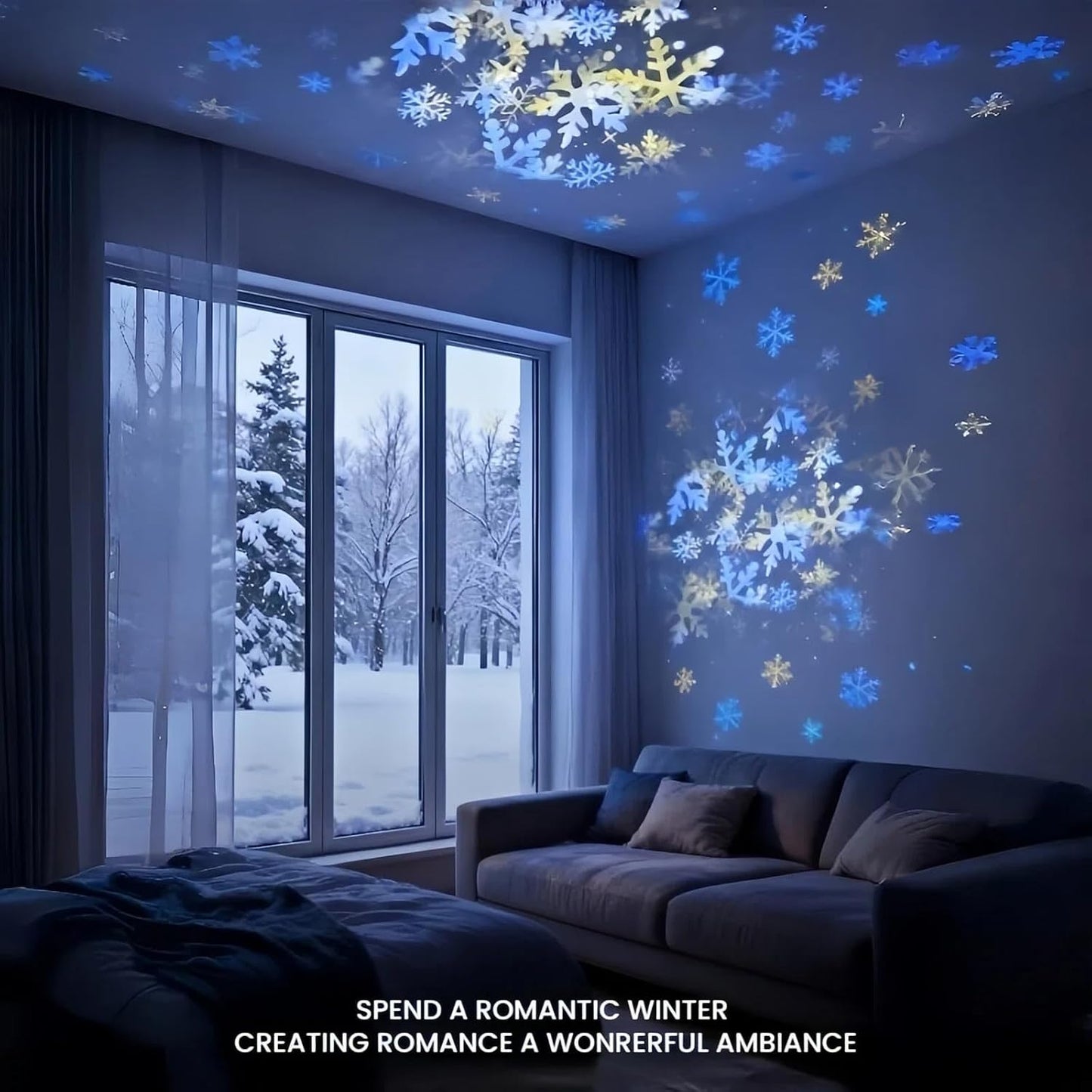 Dynamic Rotating LED Projector Light