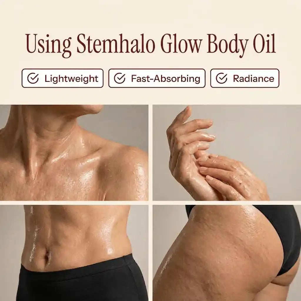 Stemhalo Glow Body Oil | Firm, Tighten & Brighten Sagging Body Skin