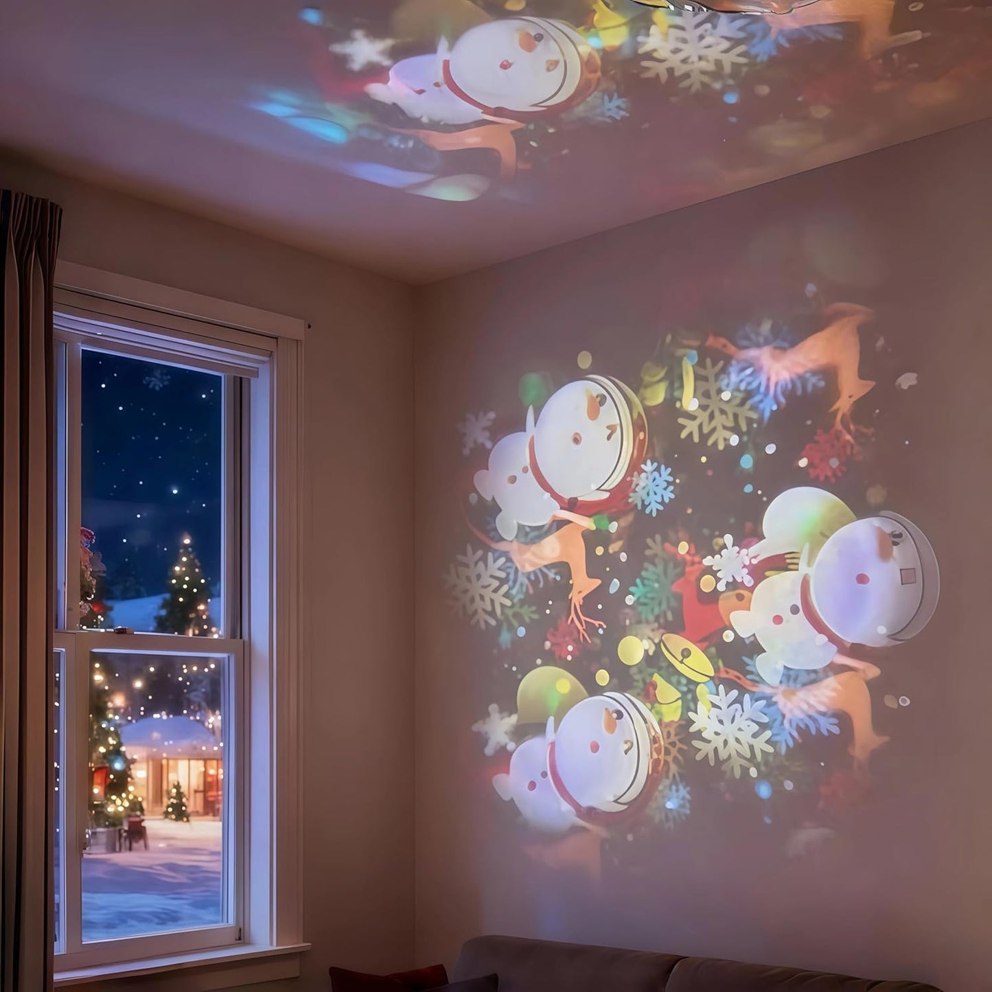 Dynamic Rotating LED Projector Light