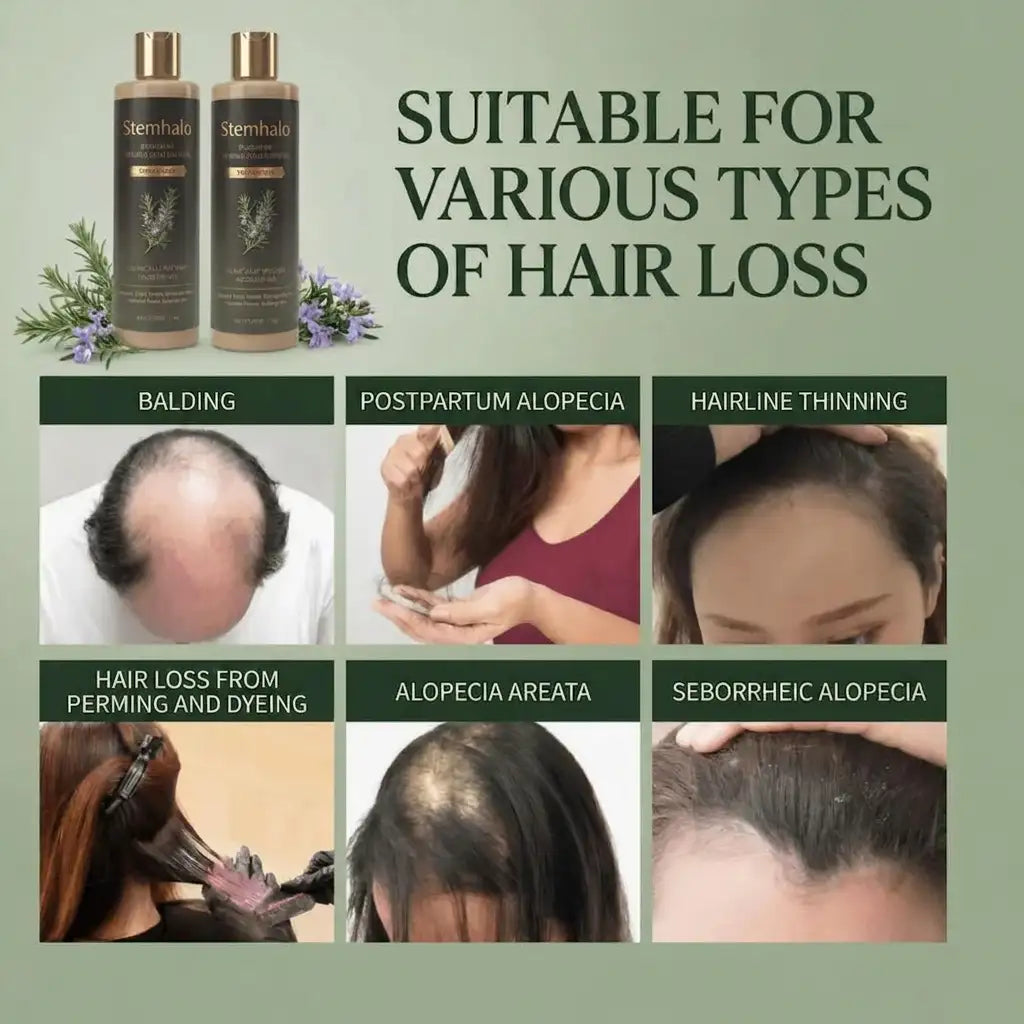 Stemhalo Growth-Support Shampoo | Stop Excessive Shedding & Grow Denser Hair