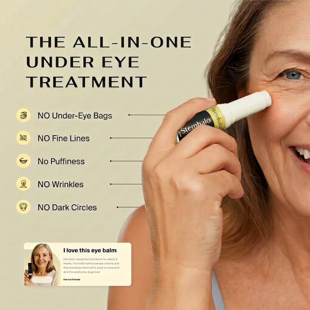 Stemhalo All-In-One Under-Eye Renewal Balm Brightens, Depuffs & Smooths Lines