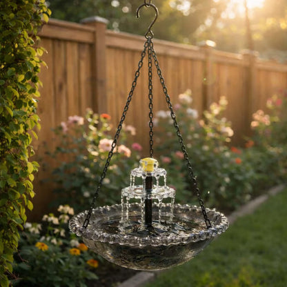 🔥💐SPRING DAY SALE- ONLY 💲23.99!⚡50K+ SOLD!🐦Solar Cascade Hanging Bird Bath Fountain