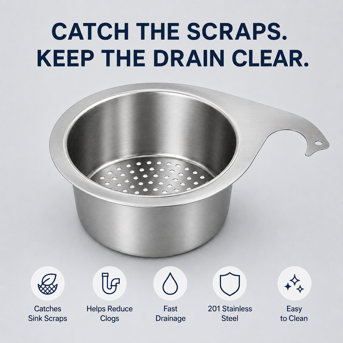🧺 SAVE 60% Hanging Sink Drain Basket 💧 Catch Scraps & Drain Water Fast