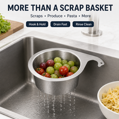 🧺 SAVE 60% Hanging Sink Drain Basket 💧 Catch Scraps & Drain Water Fast