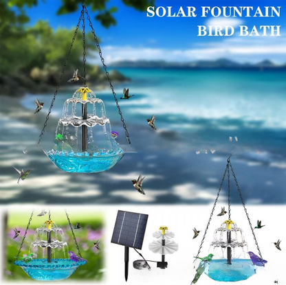 🔥💐SPRING DAY SALE- ONLY 💲23.99!⚡50K+ SOLD!🐦Solar Cascade Hanging Bird Bath Fountain