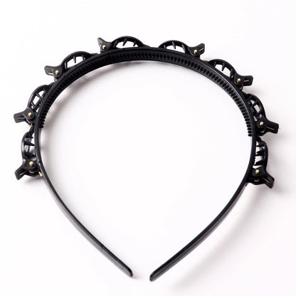 2PCS Hair Styling Headband with Built-In Clips
