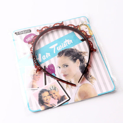 2PCS Hair Styling Headband with Built-In Clips