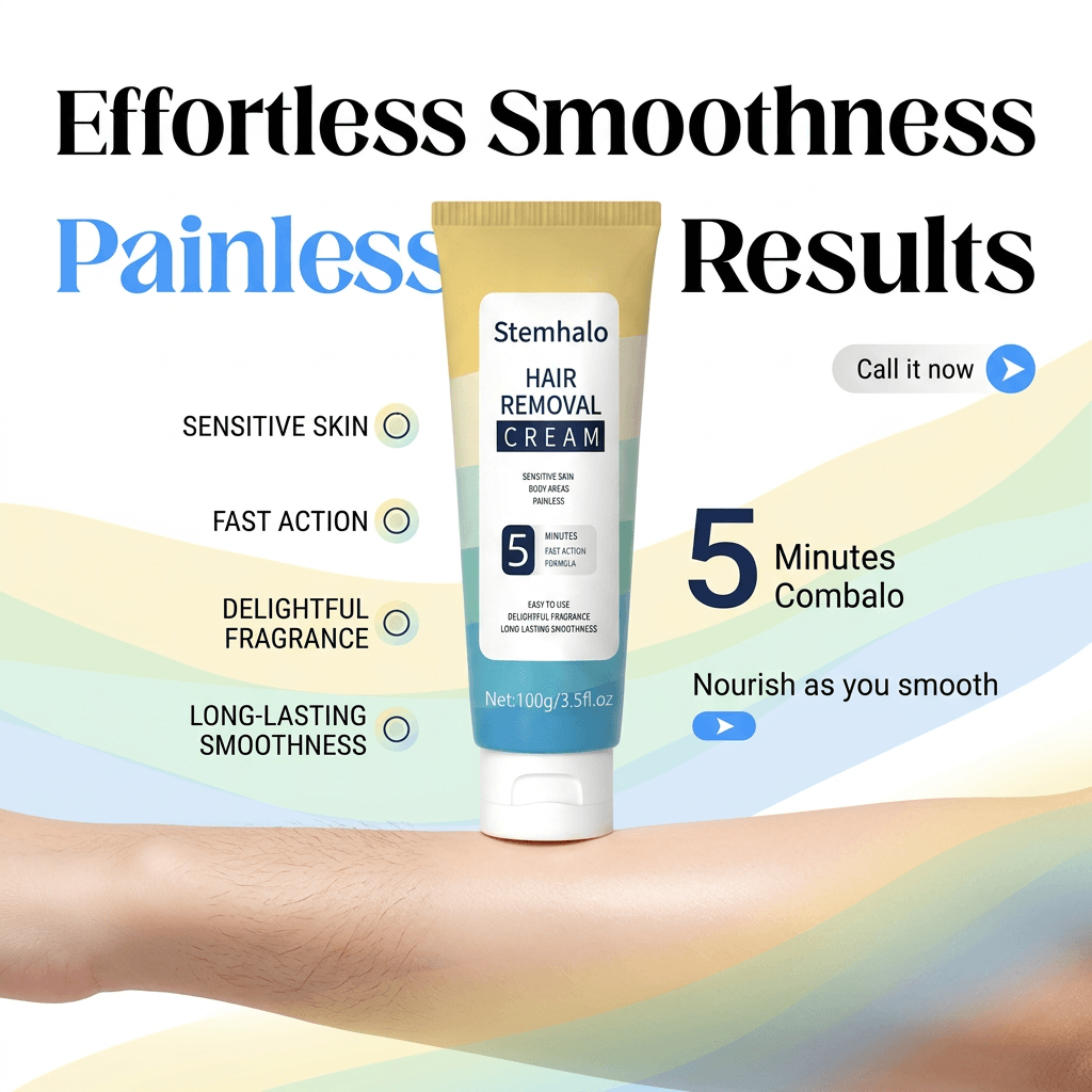 Stemhalo 🔥 Full-Body Hair Removal Cream, Gentle Painless Depilation
