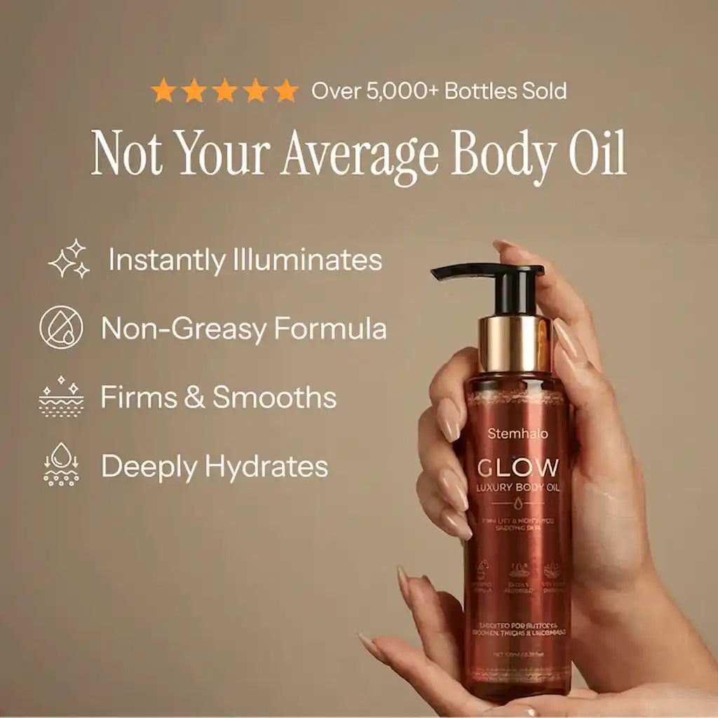 Stemhalo Glow Body Oil | Firm, Tighten & Brighten Sagging Body Skin