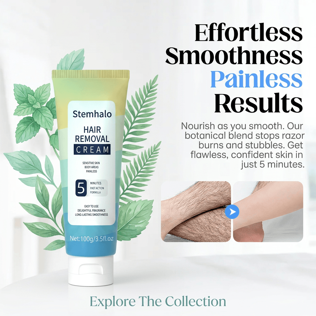 Stemhalo 🔥 Full-Body Hair Removal Cream, Gentle Painless Depilation