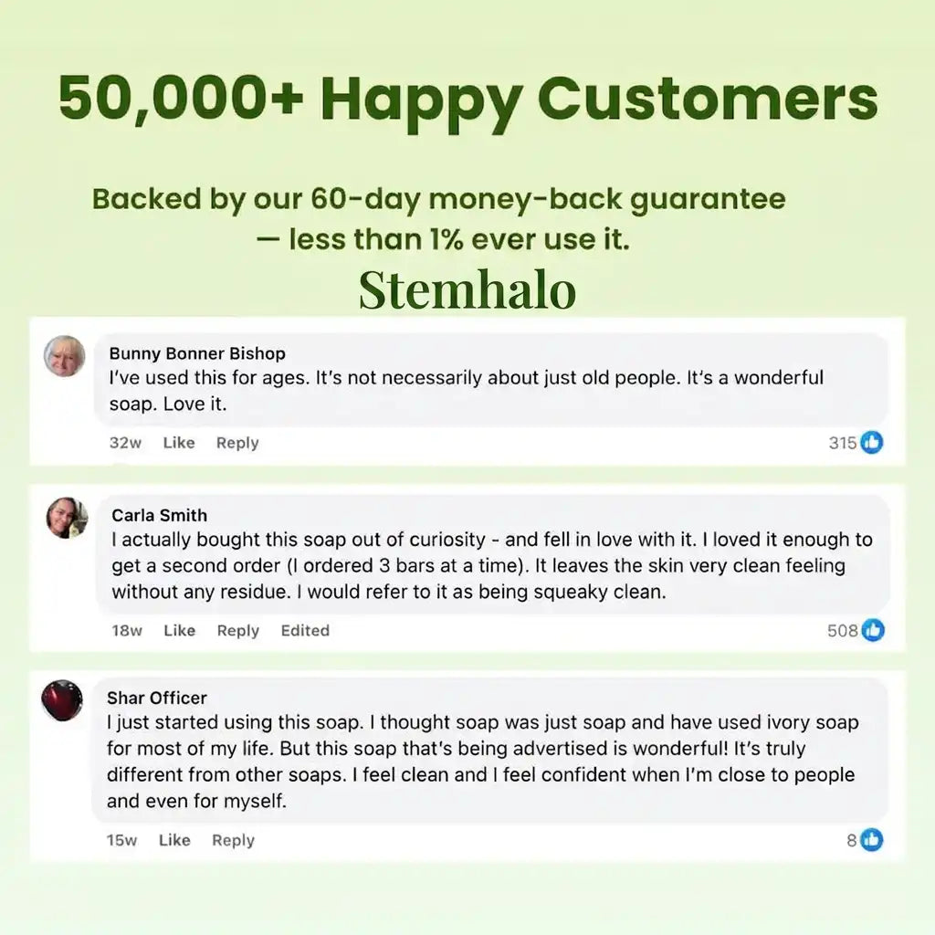 Stemhalo Deodorizing Persimmon Soap |Target Age-Related Skin Odor At The Source