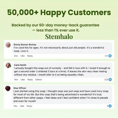 Stemhalo Deodorizing Persimmon Soap |Target Age-Related Skin Odor At The Source