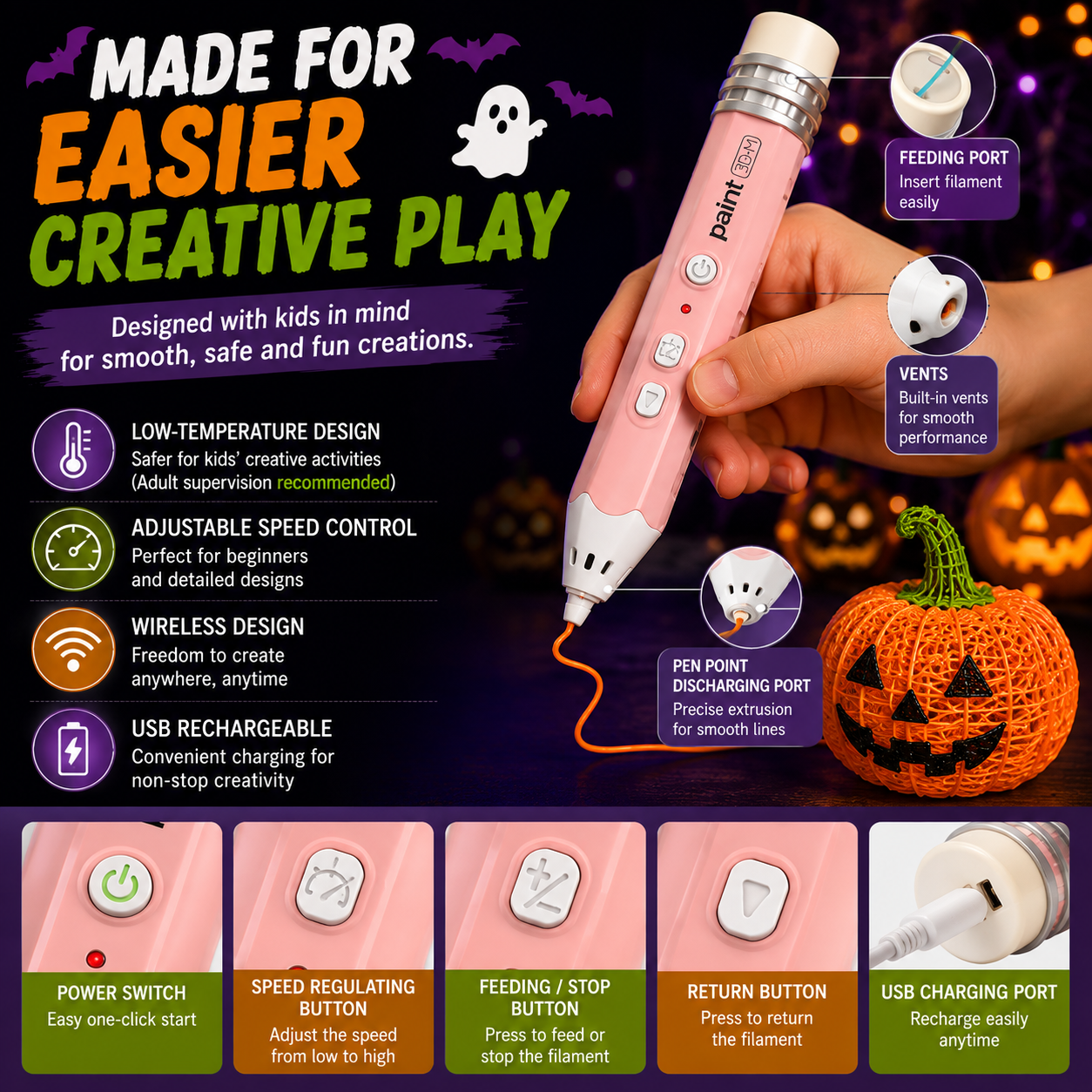 🎃 3D Magic Drawing Pen™ Turn Imagination Into Real 3D Creations
