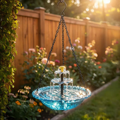 🔥💐SPRING DAY SALE- ONLY 💲23.99!⚡50K+ SOLD!🐦Solar Cascade Hanging Bird Bath Fountain