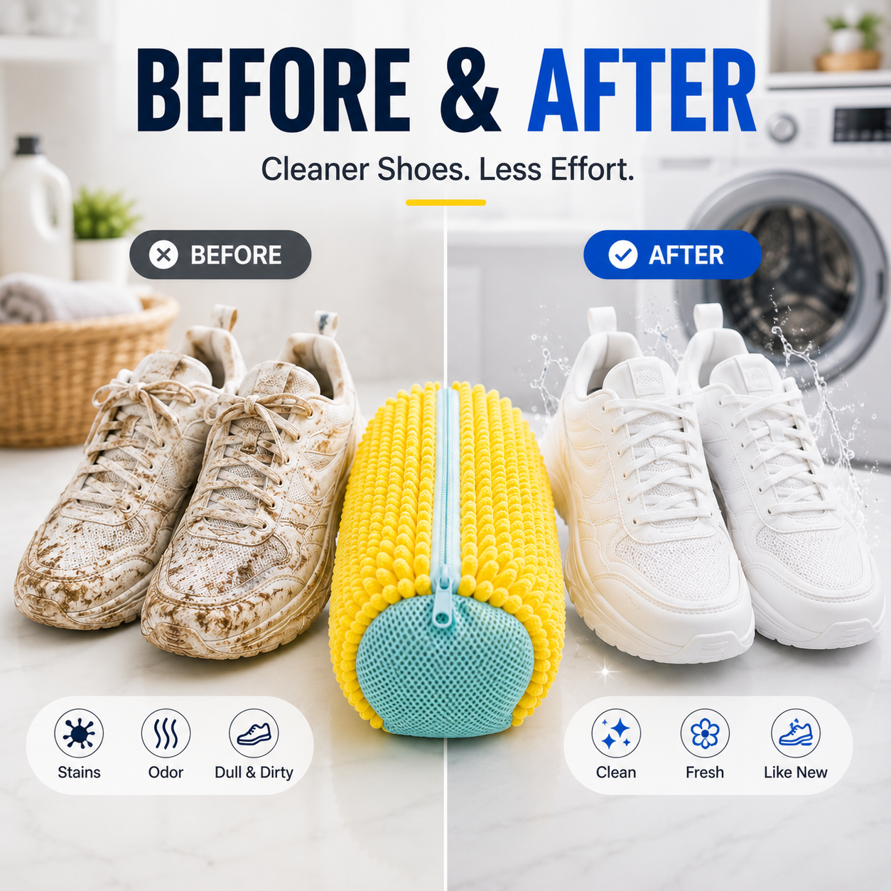 No-Scrub Shoe Washing Bag – Clean & Protect Your Sneakers In The Washing Machine