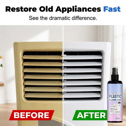 🧴 Multi‑Purpose Plastic Yellowing Remover Spray – From Yellowed to Bright White in Seconds! ✨💪 No scrubbing, no replacing – just spray, wait, and restore. 🛠️🟡