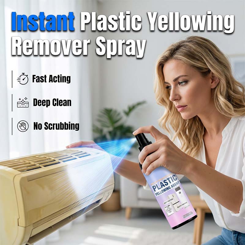 🧴 Multi‑Purpose Plastic Yellowing Remover Spray – From Yellowed to Bright White in Seconds! ✨💪 No scrubbing, no replacing – just spray, wait, and restore. 🛠️🟡