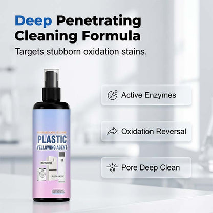 🧴 Multi‑Purpose Plastic Yellowing Remover Spray – From Yellowed to Bright White in Seconds! ✨💪 No scrubbing, no replacing – just spray, wait, and restore. 🛠️🟡