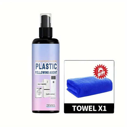 🧴 Multi‑Purpose Plastic Yellowing Remover Spray – From Yellowed to Bright White in Seconds! ✨💪 No scrubbing, no replacing – just spray, wait, and restore. 🛠️🟡