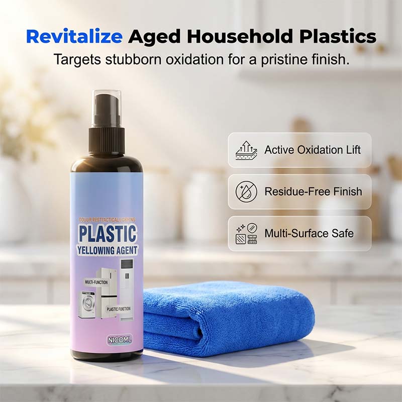 🧴 Multi‑Purpose Plastic Yellowing Remover Spray – From Yellowed to Bright White in Seconds! ✨💪 No scrubbing, no replacing – just spray, wait, and restore. 🛠️🟡