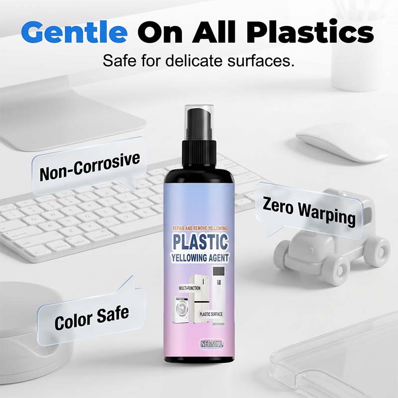 🧴 Multi‑Purpose Plastic Yellowing Remover Spray – From Yellowed to Bright White in Seconds! ✨💪 No scrubbing, no replacing – just spray, wait, and restore. 🛠️🟡