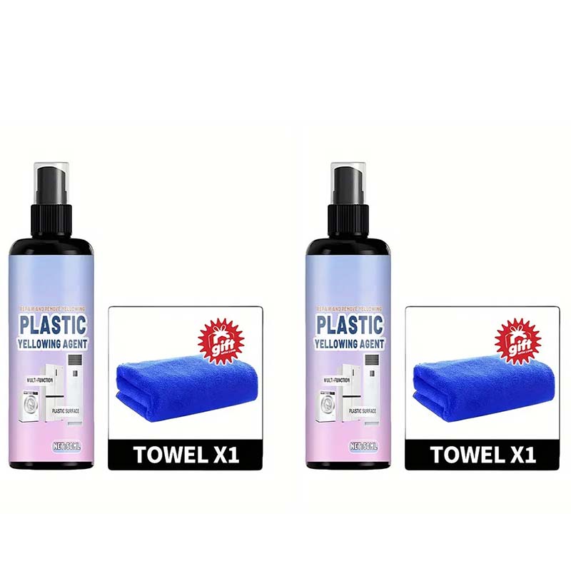 🧴 Multi‑Purpose Plastic Yellowing Remover Spray – From Yellowed to Bright White in Seconds! ✨💪 No scrubbing, no replacing – just spray, wait, and restore. 🛠️🟡