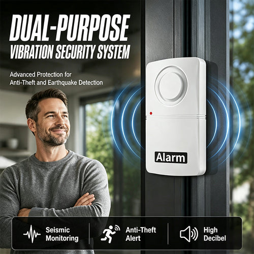 🚨 110dB Wireless Door & Window Vibration Alarm for Home Security