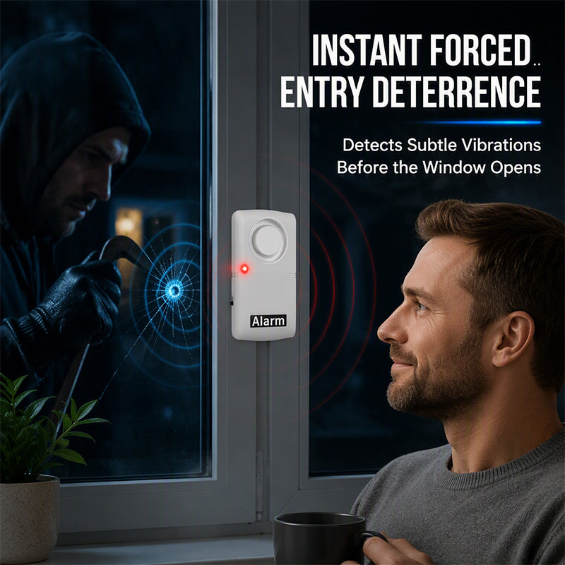 🚨 110dB Wireless Door & Window Vibration Alarm for Home Security
