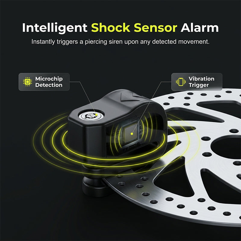 🔒 Motorcycle Disc Brake Alarm Lock – 110dB Anti-Theft Security 🏍️